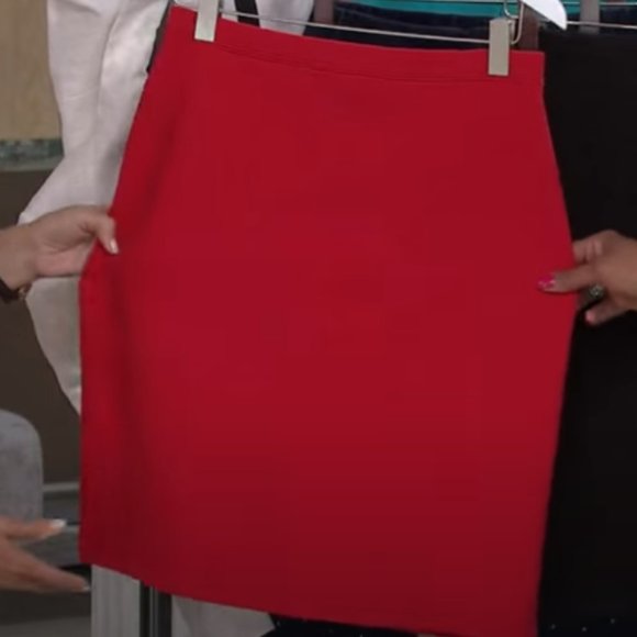 NEW! Susan Graver French Terry Slim Skirt XL - Picture 7 of 12